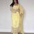 Lemon georgette embroidered kurta-sets