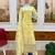 Lemon georgette embroidered kurta-sets
