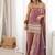 Mauve pink embroidered  frendy silk sharara suit set