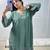 Sea-green crepe embroidered kurta-sets