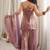 Mauve pink embroidered  frendy silk sharara suit set