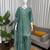 Sea-green crepe embroidered kurta-sets