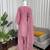 Onion-pink crepe embroidered kurta-sets