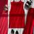 Red georgette plain kurta-sets