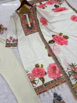 multicolor embroidered muslin kurta set 4