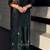 Dark-green silk blend embroidered kurta-sets