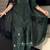 Dark-green silk blend embroidered kurta-sets