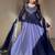 Dark-navy-blue georgette embroidered kurta-sets