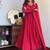 Dark-red georgette embroidered kurta-sets