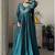 Teal-blue georgette embroidered kurta-sets