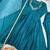 Teal-blue georgette embroidered kurta-sets