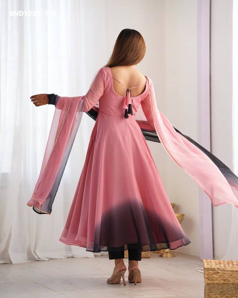Rose georgette plain kurta-sets