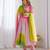 Baby-pink georgette plain kurta-sets
