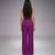 Purple embroidered raw silk co ord set