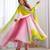 Baby-pink georgette plain kurta-sets