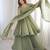 Green silk blend woven kurta-sets