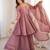 Mauve silk blend woven kurta-sets