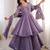 Purple silk blend woven kurta-sets