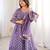 Purple silk blend woven kurta-sets