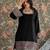 Black crepe embroidered kurta-sets