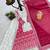Pink silk blend printed kurta-sets