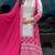 Pink silk blend printed kurta-sets
