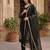 Black silk blend embroidered kurta-sets