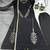 Black silk blend embroidered kurta-sets