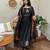 Dark-navy-blue georgette embroidered kurta-sets