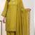 Mustard chanderi embroidered kurta-sets