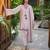 Light-pink silk blend embroidered kurta-sets