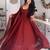 Maroon georgette embroidered kurta-sets
