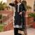 Black silk blend embroidered kurta-sets