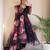Multicolor organza printed kurta-sets