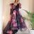 Multicolor organza printed kurta-sets