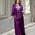 Purple chinon embroidered kurta-sets