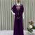 Purple chinon embroidered kurta-sets