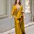 Mustard chinon embroidered kurta-sets