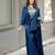 Royal-blue chinon embroidered kurta-sets