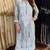 Light-blue rayon embroidered kurta-sets