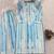 Sky-blue rayon embroidered kurta-sets