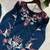 Blue crepe embroidered kurta-sets