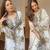 White silk blend embroidered kurta-sets
