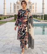 Multicolor muslin embroidered kurta-sets