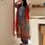 Royal-blue chinon printed kurta-sets