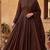 Coffee-brown silk blend embroidered kurta-sets