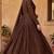 Coffee-brown silk blend embroidered kurta-sets