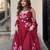 Rani-pink georgette printed kurta-sets