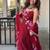 Rani-pink georgette printed kurta-sets