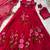 Rani-pink georgette printed kurta-sets